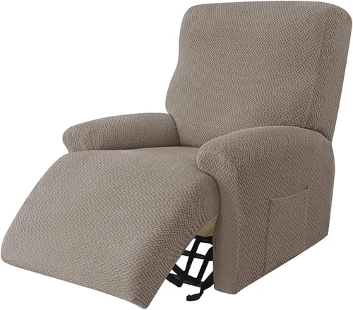 Vista 16 de IMYOGI Fundas de sofá de alta elasticidad para sofá reclinable, funda elástica para sofá individual, 1 pieza, protector de muebles, funda de tela