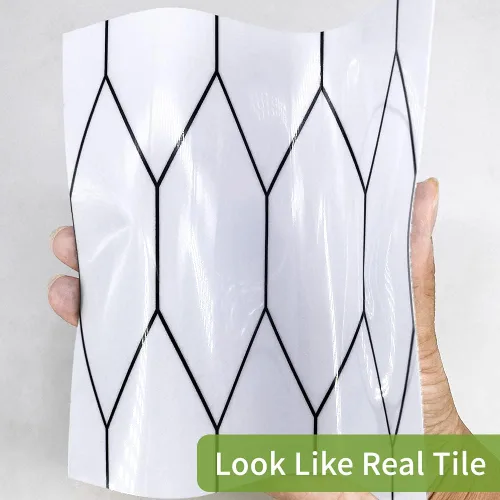 Vista 6 de Adhesivo de transferencia de azulejos de pared para decoración del hogar, despegar y pegar Vinly Splashback, calcomanías de azulejos para sala