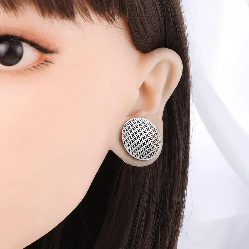 Vista 5 de LADEMAYH 2 Pcs Hypoallergenic Surgical Stainless Steel Ear Plugs Tunnels Gauges for Women & Men, Spider WebCrossFlower of Life Design, PunkGothic