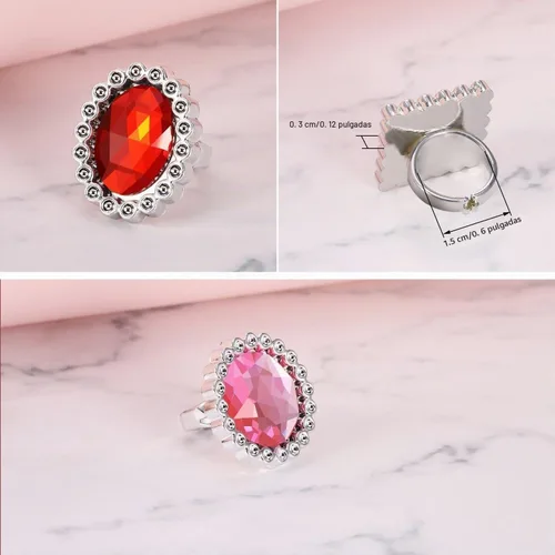 Vista 7 de Shappy 72 anillos de plástico coloridos para niños, anillos de joyería