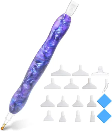Vista 7 de Praise V Do Kit de herramientas de taladro de pintura de diamante 5D con flores, para adultos, con puntas de bolígrafo, selector de gemas para arte