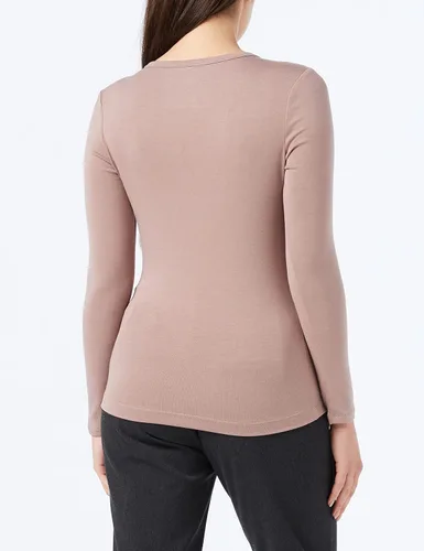 Vista 4 de Tienda Essentials Camiseta de manga larga Henley de punto acanalado para mujer