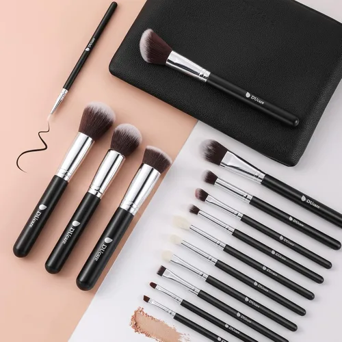 Vista 4 de DUcare Brochas de maquillaje + limpiador de brochas de maquillaje