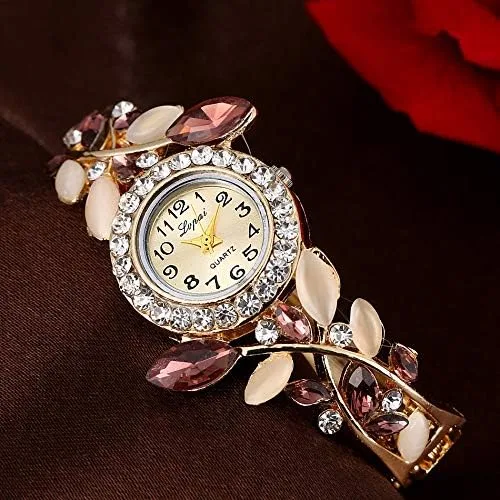 Vista 2 de COOKI - Reloj de pulsera analógico de aleación de cuarzo con flecos, esfera creativa, relojes de moda para mujer