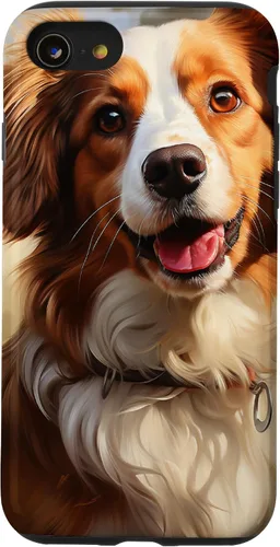 Vista 18 de iPhone 16 Kooikerhondje Portrait Colour Artwork Case