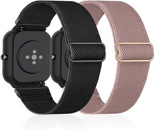 Vista 11 de Paquete de 4 correas elásticas de nailon compatibles con Amazfit GTS/GTS 2/GTS 2 mini/GTS 2e/GTS 3/GTS 4/GTS 4 Mini, correas de reloj suaves