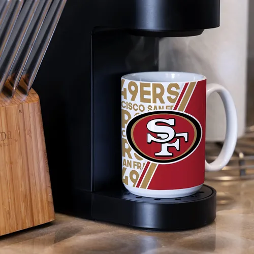 Vista 5 de Rico Industries NFL Football 15 oz White Ceramic Mug