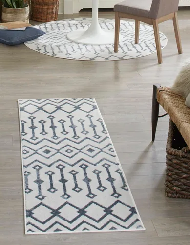 Vista 10 de Unique Loom Bohemian Trellis Collection - Alfombra rectangular de 2 x 3 pies 1 pulgada, color rosa polvoriento/marfil