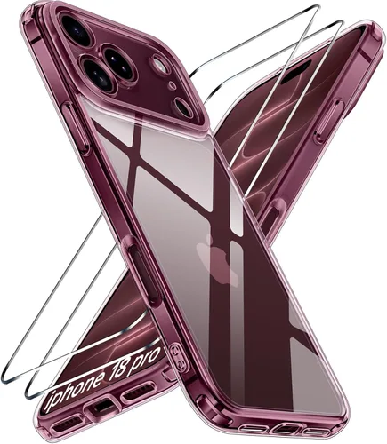 Vista 38 de ivoler Funda transparente 3 en 1 diseñada para iPhone 16 Plus de 6.7 pulgadas 2024 con 2 protectores de pantalla de vidrio templado, funda delgada