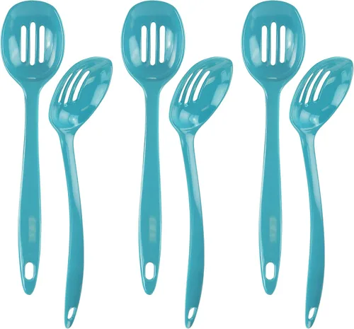 Vista 13 de Reston Lloyd Cuchara ranurada de melamina utensilio de cocina de alta calidad con mango ergonómico resistente al calor, plástico duradero sin BPA