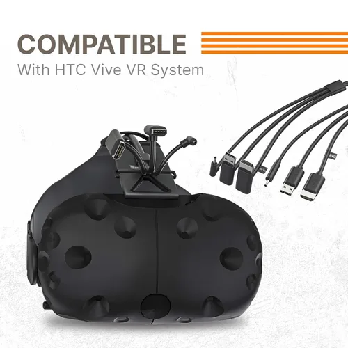 Vista 4 de Skywin 3 en 1 Ronda VR Mochila Cable - 1 Metro/3.2 Pies - Negro