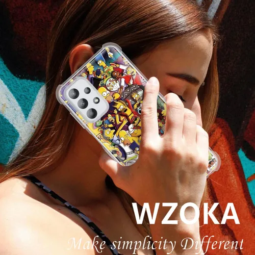Vista 2 de Funda compatible con Samsung Galaxy A23, Galaxy A23, a prueba de golpes, material de TPU antiarañazos con hermoso patrón para Samsung Galaxy A23