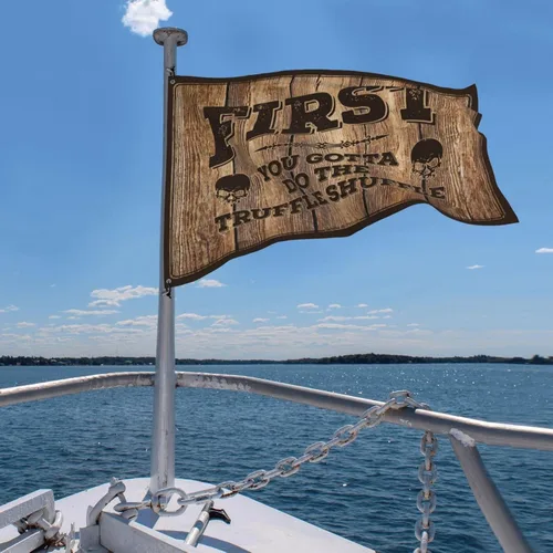 Vista 5 de Decoración de cueva para hombre, primero tienes que hacer la trufa, 1 bandera genial para habitación de chicos, decoración de playa para el hogar