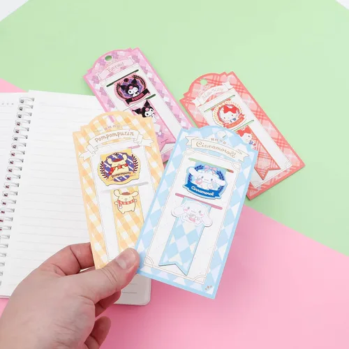 Vista 5 de Kuromi - Marcadores magnéticos de gatito marcadores laminados de caninamoroll marcadores de página para adolescentes-4
