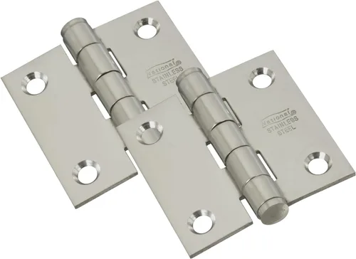 Vista 7 de National Hardware N276-956 V514 Bisagras de puerta en acero inoxidable, paquete de 2, 1-1/2