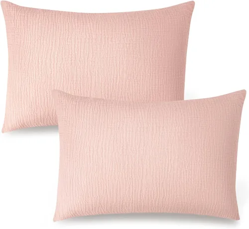 Vista 18 de Konssy Funda de almohada de muselina para niños pequeños para almohada de 13x18, paquete de 2 fundas de almohada de algodón suave y transpirable