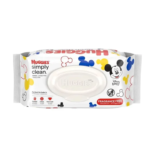 Vista 3 de Huggies Toallitas para bebé Simply Clean sin fragancia (paquete de 2)
