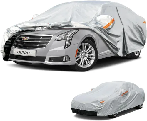 Vista 15 de GUNHYI - Funda de automóvil de 6 capas para Tesla Model 3 (2017-2025), impermeable para todo tipo de clima, protección UV contra la nieve, el sol