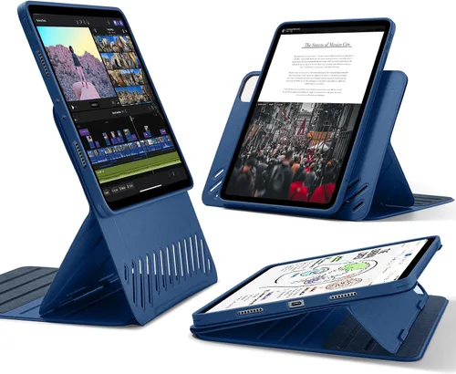 Vista 13 de ESR Funda para iPad Pro de 11 pulgadas (2022/2021/2020/2018, 4.ª/3.ª/2.ª/1.ª generación), cubierta magnética desmontable, soporte ajustable