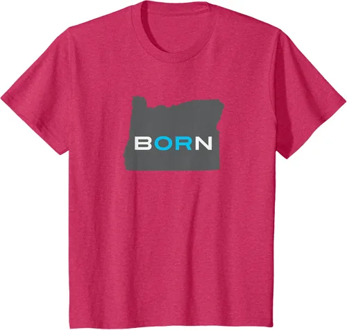 Vista 52 de Nacido en Oregon Camisa – Estado Mapa Born Idea de regalo, Negro
