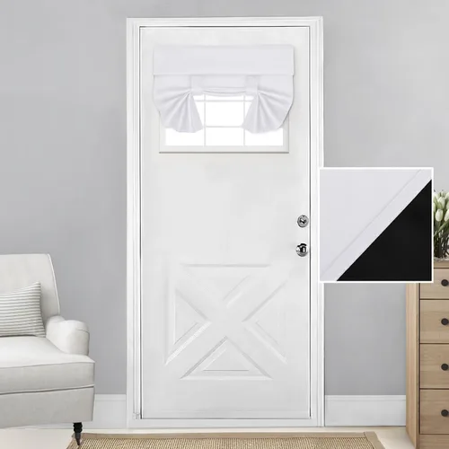 Vista 45 de HOMEIDEAS Cortinas 100% Opacas para Luces Laterales de Puerta Principal, Cubierta de Ventana de Puerta de Aula, Persianas de Privacidad