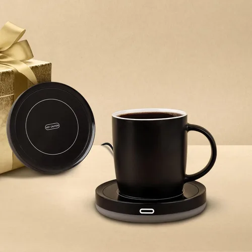 Vista 6 de BESTINNKITS Juego de calentador inteligente de taza de café, encendido/apagado automático, taza de inducción por gravedad, uso en escritorio