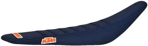Vista 6 de Enjoy Mfg Funda de asiento compatible con KTM SX 2019-2022 SXF 125-450 - #173 (todas las costillas KTM azul/negro con logotipo de disfrute)