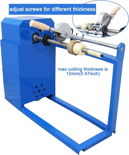 Vista 4 de TECHTONGDA Cortadora de rollos de papel de aluminio eléctrica Cortadora de rollos de estampado en caliente Máquina de corte de vinilo PU para rollos
