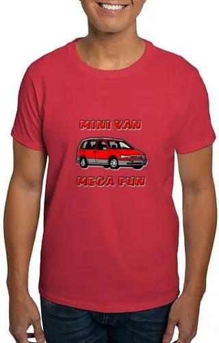 Vista 10 de CafePress Minivan Mega Fun T Shirt Men's 100% Cotton, Classic Graphic T Shirt Black