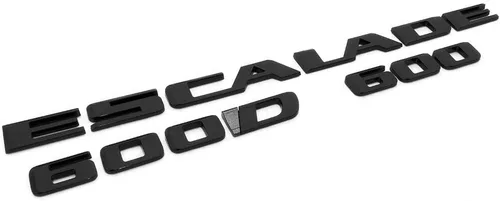 Vista 2 de Paquete de 3 emblemas Escalade 600 600D para puerta trasera elevadora 3D 84787581 23440294 84740919 compatible con Escalade (negro brillante)