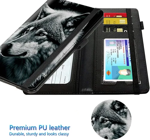 Vista 87 de Funda para chequera para hombres y mujeres, cartera de cuero RFID con ranuras para tarjetas de crédito, soporte de cheques duplicados personales