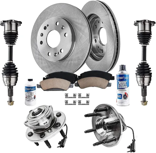 Vista 13 de Detroit Axle - Rotores de freno para Chrysler 200 2015 2016 2017, Rotores de freno de disco de reemplazo: 12.01" pulgadas delantero y 10.95