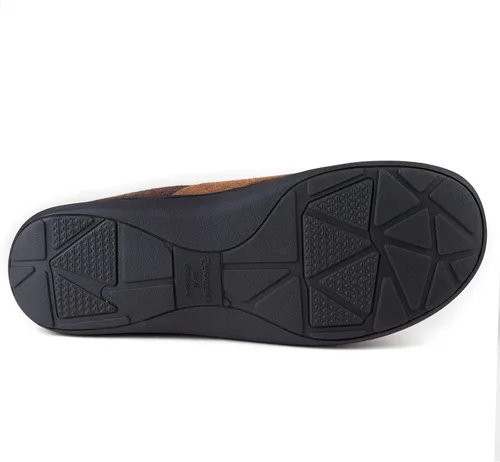 Vista 3 de Zigzagger Pantuflas de microgamuza esponjosas para hombre, estilo mocasín, para interior y exterior