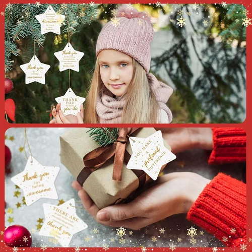 Vista 5 de Sliner 18 piezas de Navidad para compañeros de trabajo, adornos de cerámica a granel, apreciación de los empleados, regalos inspiradores