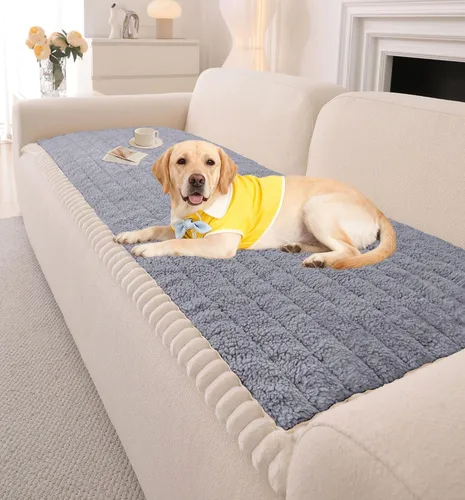 Vista 22 de OTOB Funda de sofá para perros, lavable, antideslizante, divertida funda para sofá para mascotas, protector de muebles suave y acogedor, apto