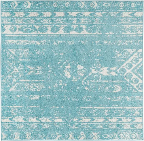 Vista 51 de Unique Loom Lennon Collection - Alfombra de área Zal (2 pies x 3 pies 1 pulgada, rectangular, gris y marfil)