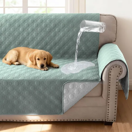 Vista 16 de H.VERSAILTEX Funda 100% Impermeable para Silla Gruesa y Duradera Fundas para Sofá para Perros Protector de Sofá Triple Antideslizante Fundas