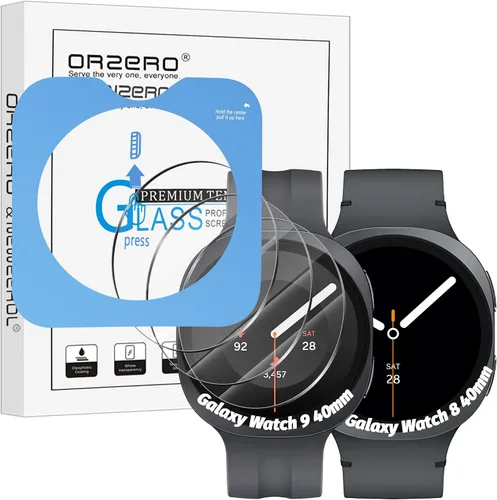 Vista 18 de Orzero - Protector de pantalla de vidrio templado compatible con Garmin Forerunner 70/170/170 Music/165/165 Music 1.677 in, protector de pantalla