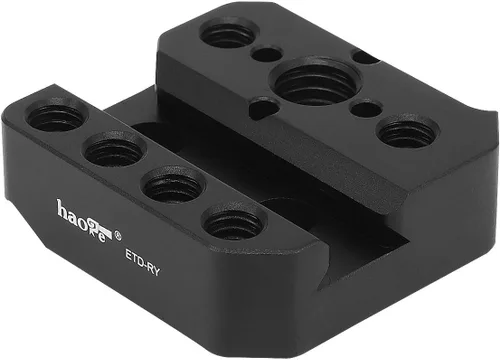 Vista 7 de Haoge HQR-RY120 - Placa de liberación rápida para montaje de cámara de 4.724 in para estabilizador de cardán DJI Ronin-S Ronin S