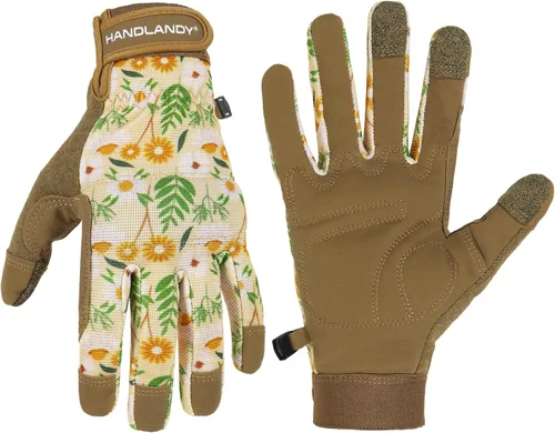 Vista 6 de AIGEVTURE Guantes de trabajo de seguridad para hombres y mujeres, guantes de mecánico ligeros para pantalla táctil, guantes de trabajo de jardinería