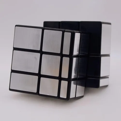 Vista 2 de Bukefuno QY Toys - Espejo de 3 x 3 bloques de cubo plateado, rompecabezas mágico de 3 x 3 x 3 pulgadas, versión plateada