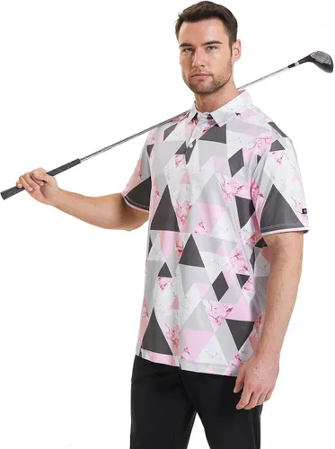 Vista 5 de Polo de golf para hombre, polo de golf de secado rápido y rendimiento destacado para hombre