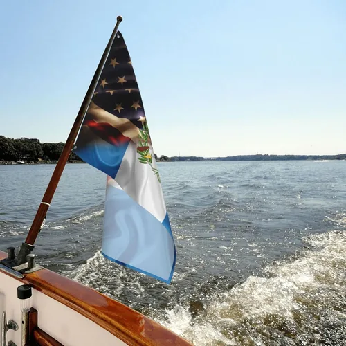 Vista 8 de Bandera de Guatemala y Estados Unidos, bandera de jardín y desfile, 3 x 5 pies