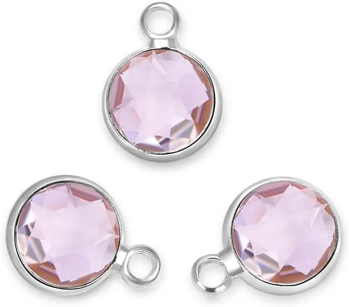 Vista 18 de Adabele Colgante de piedra natal de plata de grado A, 0.236 in, pequeño, 0.315 in y 0.394 in para aretes personalizados, pulseras, collares