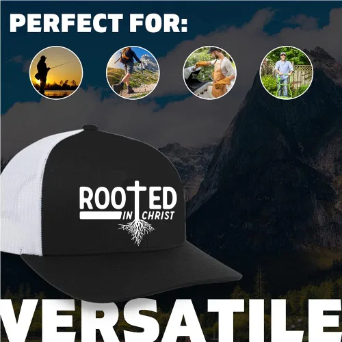 Vista 4 de Sombrero divertido para hombre Buck Fiden We Will Not Comply Leather Patch Trucker Hat