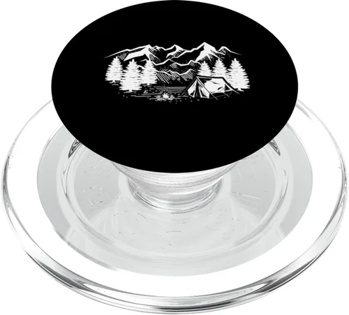 Vista 8 de Camping Camper Camp Outdoor Lover Wanderlust Nature PopSockets PopSockets intercambiables PopGrip
