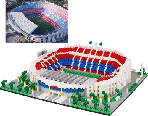 Vista 7 de Micro Mini Bloques, Serie de Estadio de Fútbol Modelo Mini Bloques de Construcción Arquitectura Modelo Kit de Construcción (Camp NOU)