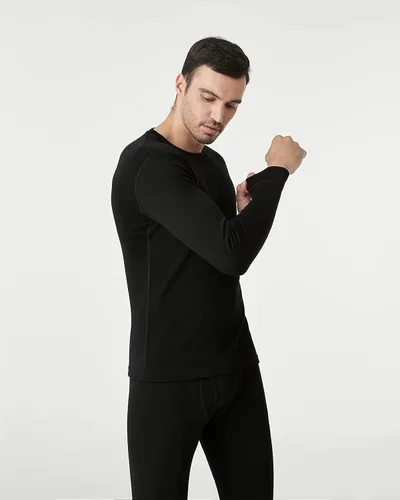 Vista 2 de LAPASA Men's 100% Merino Wool Underwear Base Layer Midweight & Heavyweight Thermal Shirt and Pants Activewear Long John Soft