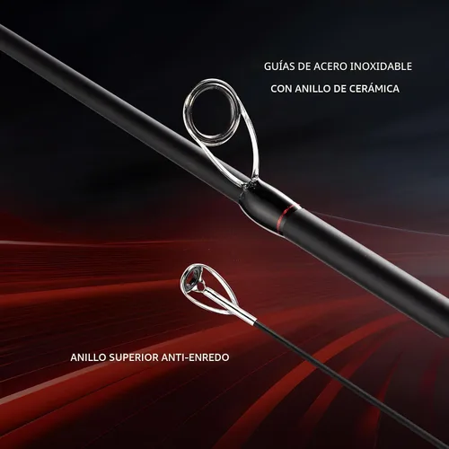 Vista 8 de EOW XPEDITE LITE Cañas de Pescar Telescópicas Portátiles y Combo, Cañas de Pesca de Spinning y Casting, Blanks de Caña de Carbono 24T, Punta