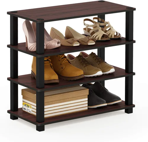 Vista 20 de Furinno Turn-N-Tube - Zapatero estrecho de 3 niveles, zapatero con organizador curvado independiente, 11.7 x 23.6 x 21.9 pulgadas, para entrada